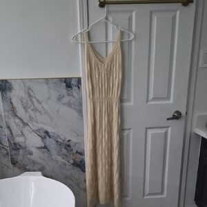 Elegant Cream Knit Dress